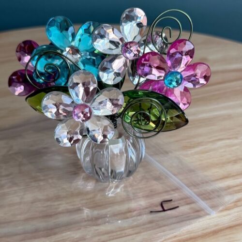 6 Portatarjetas Ganz Crystal Creations Acrílico Atrapasol Lugar Floral Mariposa - Imagen 2 de 10