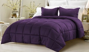 Down Alternative Comforter All Season Egyptian Cotton Purple King