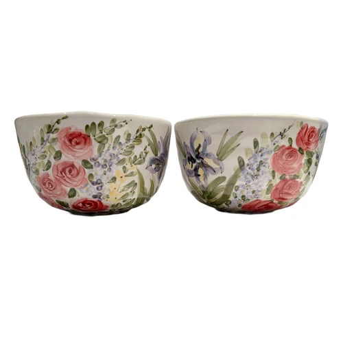 2 English Garden By Don Swanson Oversized 6" Cereal Bowl Tabletops Unlimited VTG