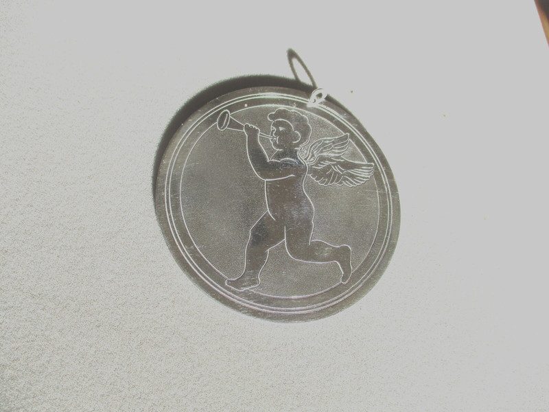 Sterling Silver S. Kirk & Son Angel / Cherub Blowing Horn Ornament / Pendant