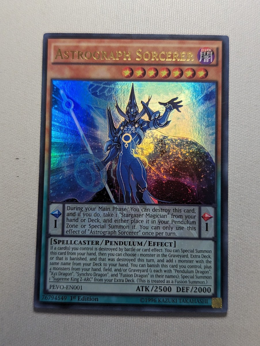Yu-Gi-Oh! Card - Astrograph Sorcerer (PEVO-EN001) - Ultra Rare, Mint/Near Mint Condition, 3 Available, Ungraded
