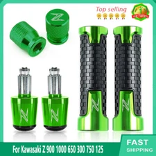 Grips Handlebar bar End Plug Cap Tire Valve Cap Cover For Kawasaki Z900 1000 650