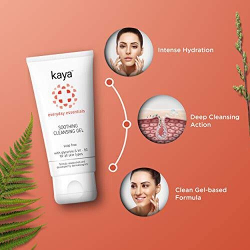 Kaya Clinic Soothing Cleansing Gel Soap Free & Gentle Face Wash 100 Ml - Picture 3 of 4