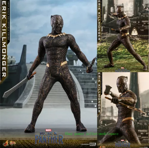 Figura de acción HOTTOYS HT 1/6 MMS471 Black Panther Erik Killmonger EN STOCK