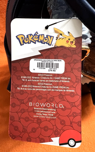 NEW Pokemon Halloween Eevee Mini Backpack Bioworld Boxlunch Exclusive - NWT - Picture 6 of 8