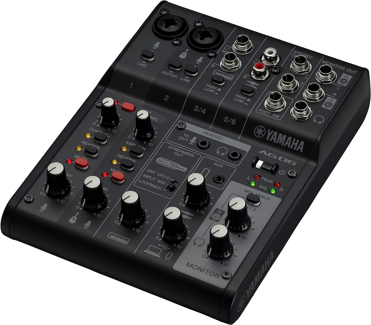 YAMAHA AG06 AG06MK2 B Black 6ch Live Streaming Mixer USB Audio