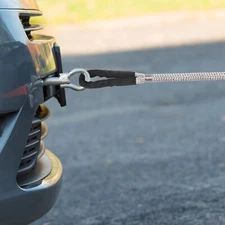 1"x30' Long Recovery Rope 34370lbs Tow Rope with Soft Shackles Road Recovery Kit