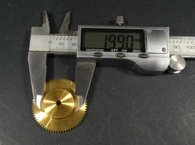 0,5 Modul 68 Zähne Messing-Stirnrad – 35 Mm Außen-Ø, Stufe 20 Mm, 8 Mm Bohrung, Geradverzahnt, Ritzel Für Parallele Wellen
