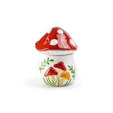 Potter's Studio Fairytale Red Mushroom 6.25" Medium Size Canister