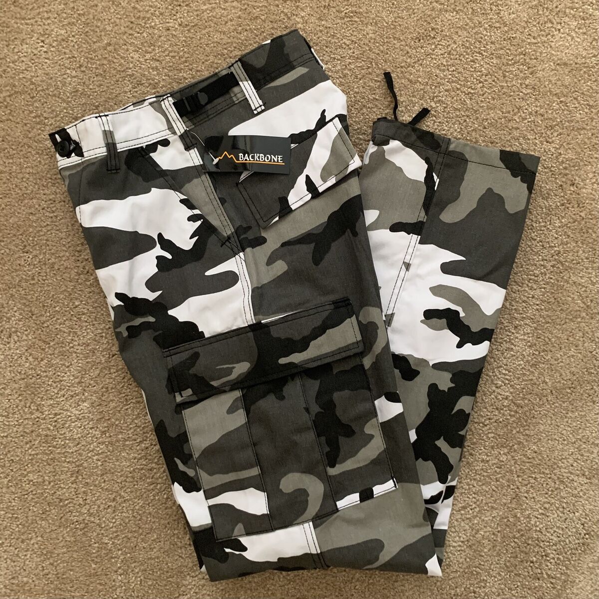 Backbone Boy's Casual Street Fashion Black & Gray City Camo Backbone Boy's Casual Street Fashion Black & Gray City Camo