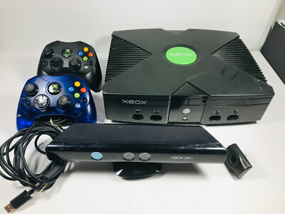 Original Xbox Videospiel Konsole W / Controlers Und 360 Kinect Word Auf