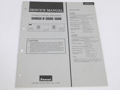 ORIGINAL SANSUI B-3000 / B-1000 Service Manual