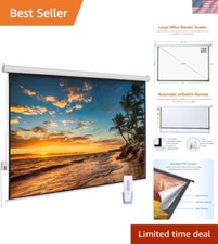100-Inch Motorized Projector Screen with Remote - Perfect for Home Theater