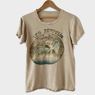 ビンテージ！LED ZEPPELIN SWAN SONG Tシャツ 1974 Led Zeppelin Swan Song Vintage Tour Band Promo Tee Shirt 70s
