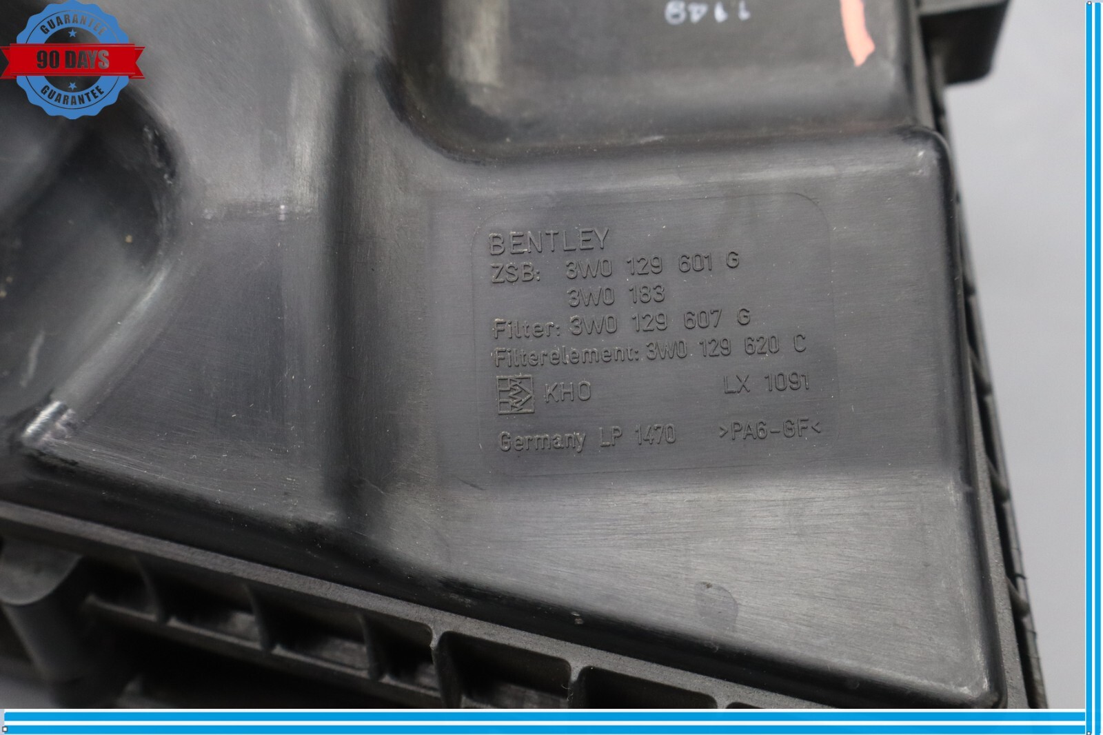 03-12 Bentley Continental Flying Spur 6.0L Left Side Air Intake Cleaner Box Oem
