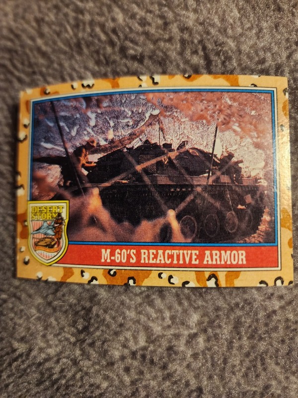 1991 Topps Desert Storm #106 M-60's Reactive Armor 