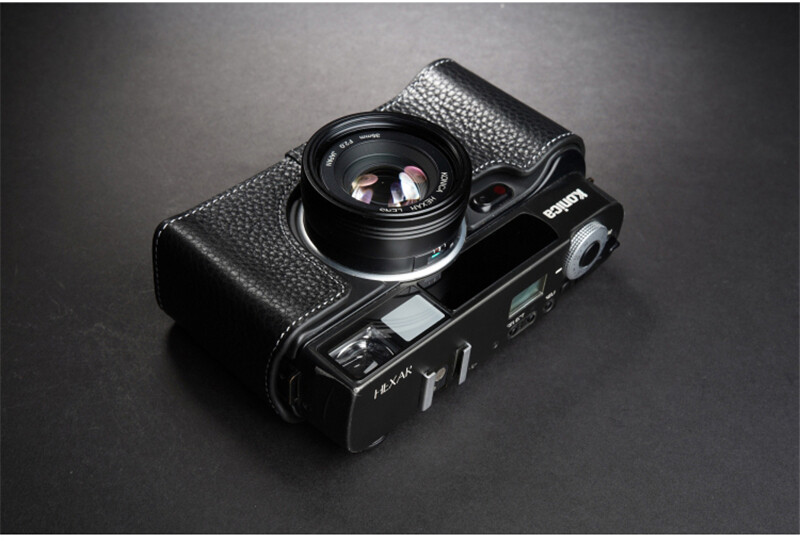 Konica Hexar AF Half Case Camera Black Green Retro Cover Leather