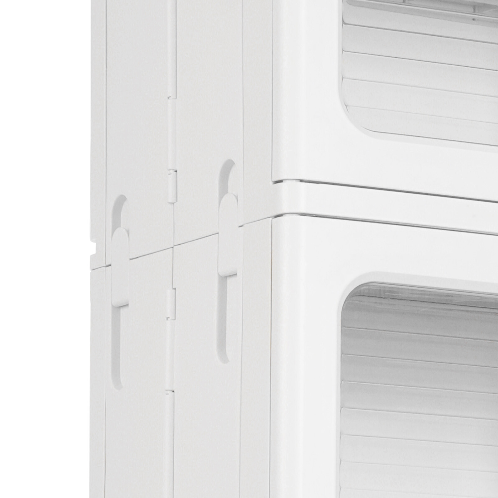 White Foldable Plastic Storage Cabinet Foldable And Movable Storage Box