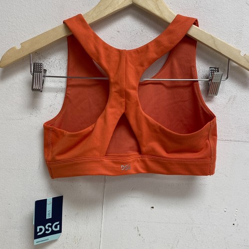 DSG Girls Performance Crop Halter Aspire Bra Sweet Persimmon DAG13702 New - Picture 2 of 6