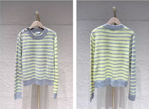 GANNI Striped Ribbed Jumper Size S - Picture 3 of 5