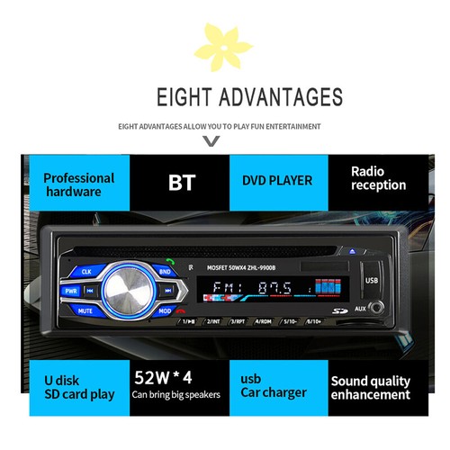 6.2 inch VCD CD DVD Car Radio Stereo SIngle 1 Din FM AUX USB Bluetooth - Picture 6 of 13