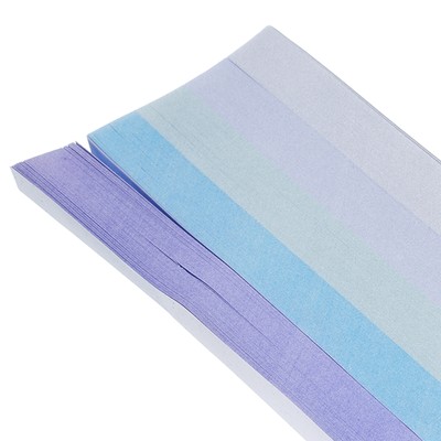 9.8x1/2'' Origami Star Paper, 520Pcs Star Paper Strip, Glitters Gradient Blue