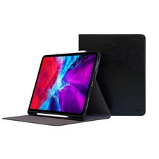 iPad Pro 12.9" Case - 4th Gen - Genuine Leather - Pencil Holder -Sleep/Wake