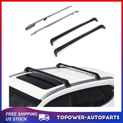 For 05-16 Land Rover Discovery LR3 LR4 Top Roof Rack Cross Side Rails Bars Set