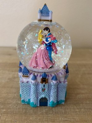 Disney Sleeping Beauty Aurora Miniature Snow Globe Castle Glitter Water Globe