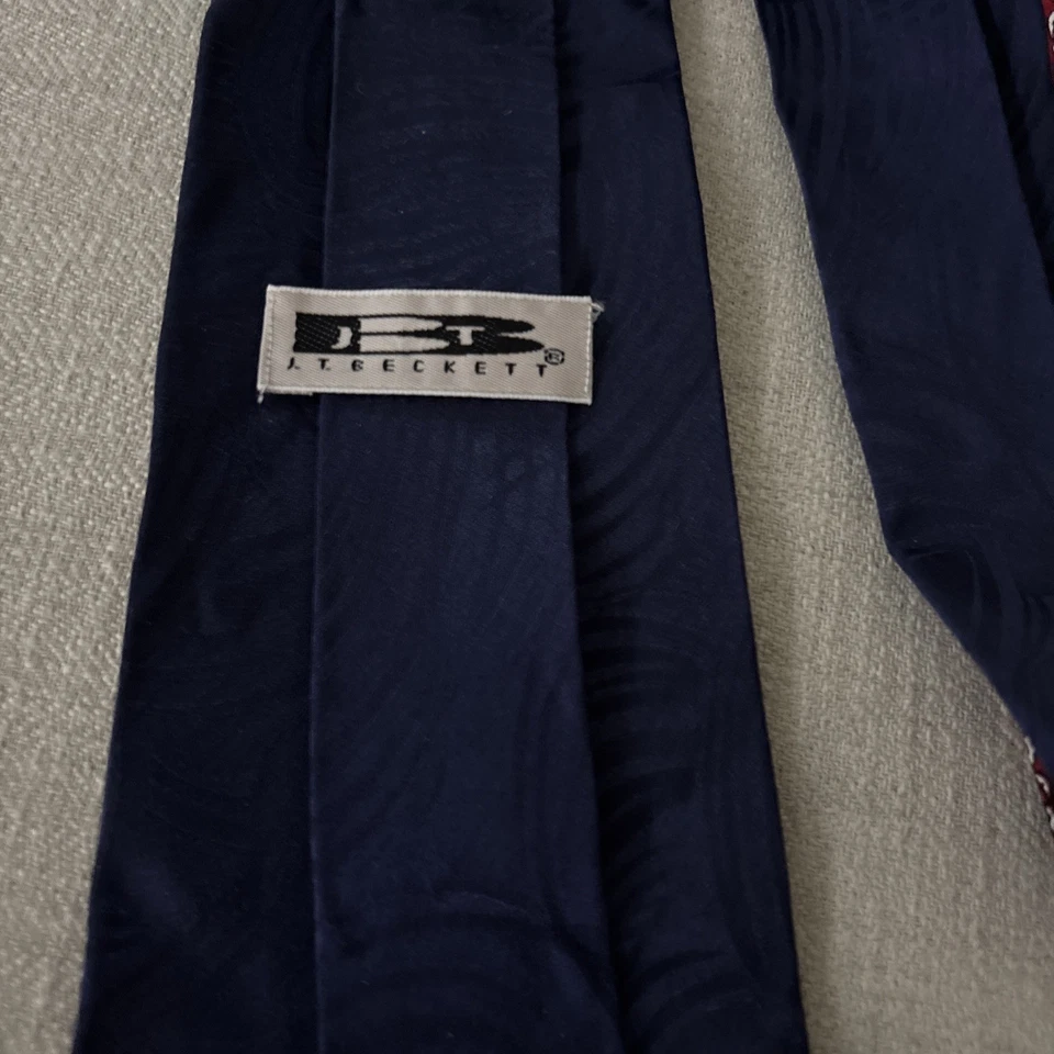 JT Beckett 男式领带蓝色/金色/绿色/等 100% 真丝独特花瓶/花朵图案  — 第 2/3 张图片