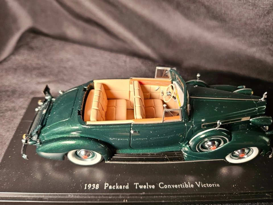 Automodello 1938 Packard Twelve Convertible Green 1:43 Scale Inv. #4237 - Image 4 of 4