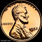 1952 Lincoln Wheat Cent Penny PROOF CHOICE RED RD 1c