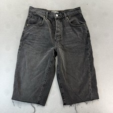 We The Free People Boyfriend Size 26 28x14 Denim Bermuda Jean Shorts Button Fly