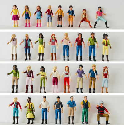 Schleich bewegliche Menschen Mädchen Junge Frau Mann Reiter Personen Figuren