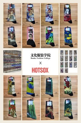 HOTSOX Bunka Fashion College Collab Socks Made in Japan Rare Limited Original
