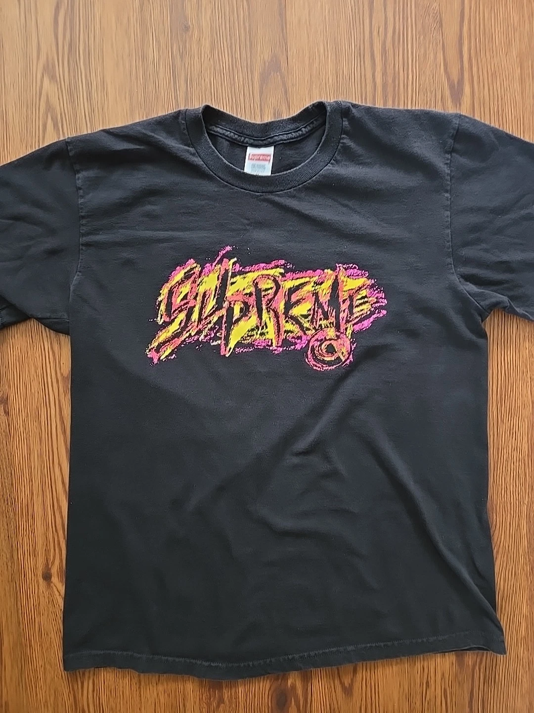 T shirt noir Supreme Scratch FW 20 homme taille Med EUC Med Wash envoi immédiat 