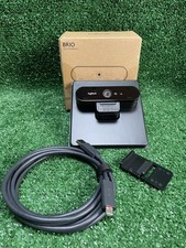 Logitech BRIO Ultra HD Webcam Black Clip-On USB 2.0/3.0, MINT COND WORKS