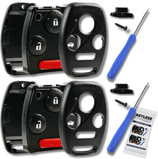 4-Btn Shell Kit  Gut Case, Keyless Entry Remote Key Fob Replacement, Fits 2003-