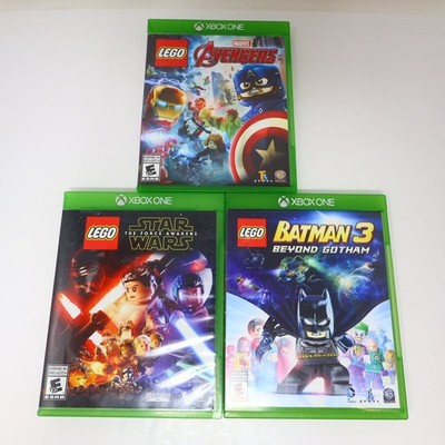 LEGO Marvel Avengers/Batman 3/Star Wars Force Awakens Xbox One 3 Video Games Lot