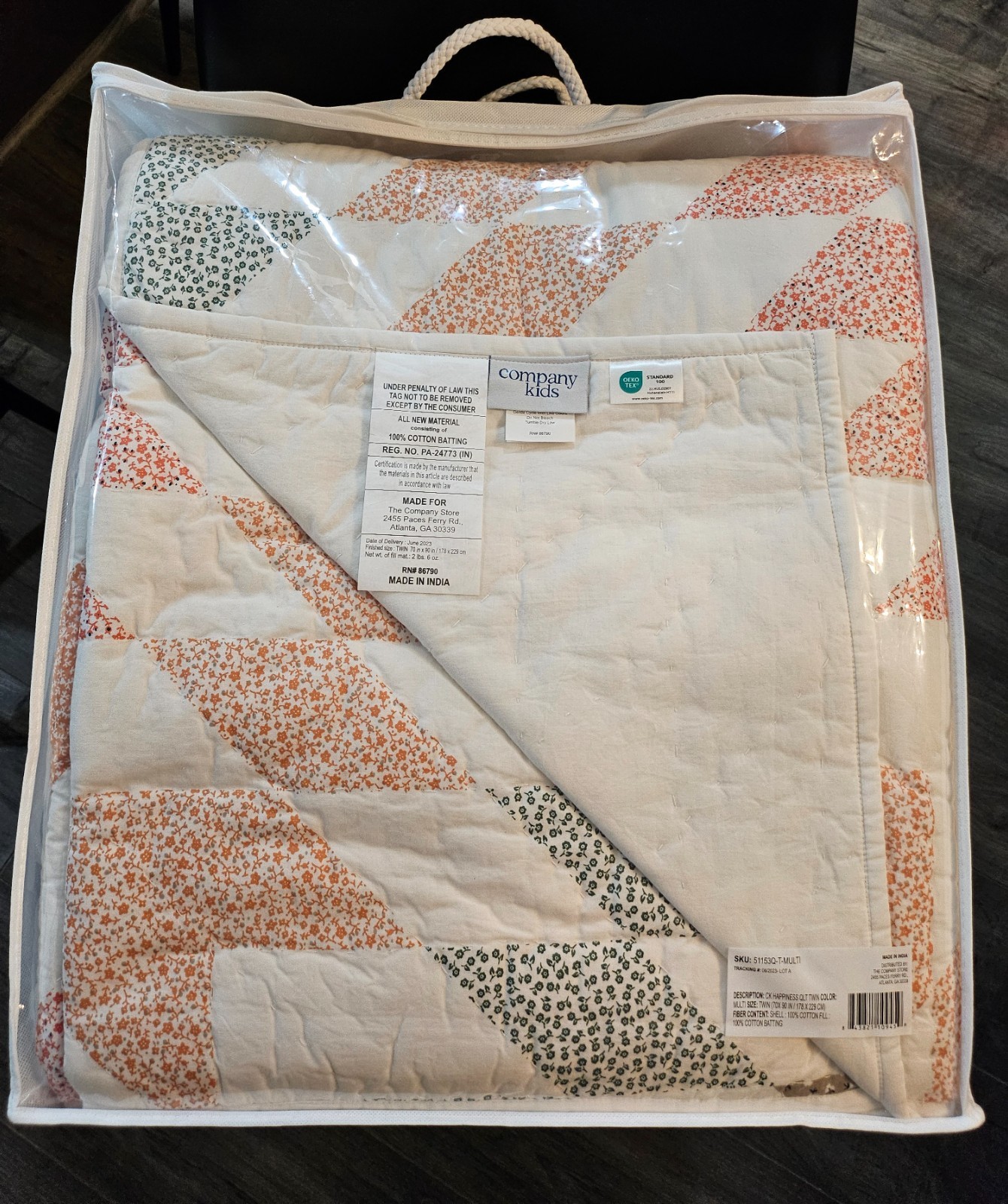 Company Kids by The Company Store Checker Happiness Quilt 70x90