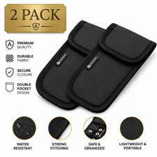 2X Car Key Signal Blocker Case Faraday Cage Fob Pouch Keyless RFID Blocking Bag