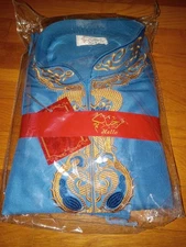 Blue Designed Achkan With Pants Mens Indian Outfit