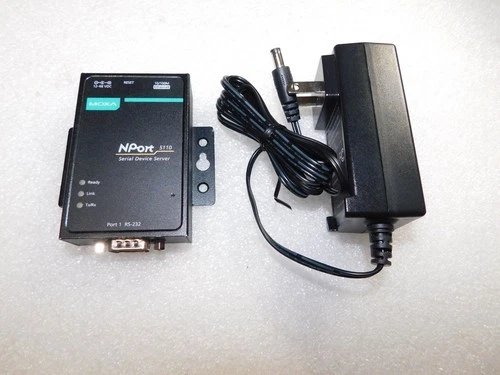 MOXA NPORT 5110 RS-232 SERIAL DEVICE SERVER Ethernet/NETWORK IP TO RS232 DB9