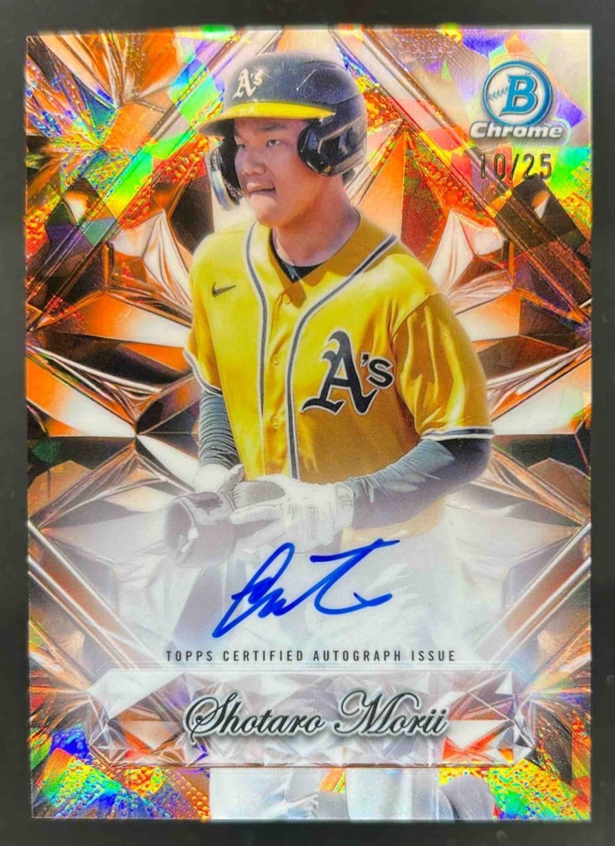 2025 Bowman Chrome Sapphire Shotaro Morii Selections Auto Orange Refractor #/25