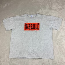 VTG Russell Athletic T-Shirt Auburn War Eagle Mens XXL Gray USA Made 90s Y2K