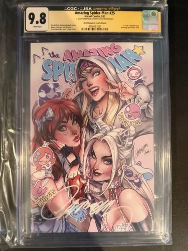 Amazing Spider Man 25 J Scott Campbell Exclusive SDCC CGC 9.8 Signed Variant