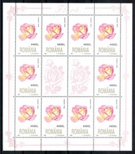 Romania 1998, Mi#5351, Sc#4258, sheet of 10, flowers, rose (4450L), MNH!