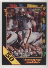 1991 Wild Card Draft 50 Stripe Browning Nagle #64 Rookie RC a8r. rookie card picture