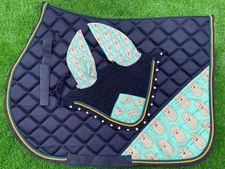Sweet Potato Saddle Pad Set – Handmade All-Purpose English Saddle Pad