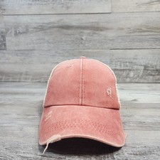 Pink Blank Canvas Hat Cap Adult Womens Adjustable Strapback Trucker Meshback